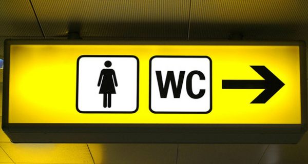 Hinweisschild für eine Damentoilette