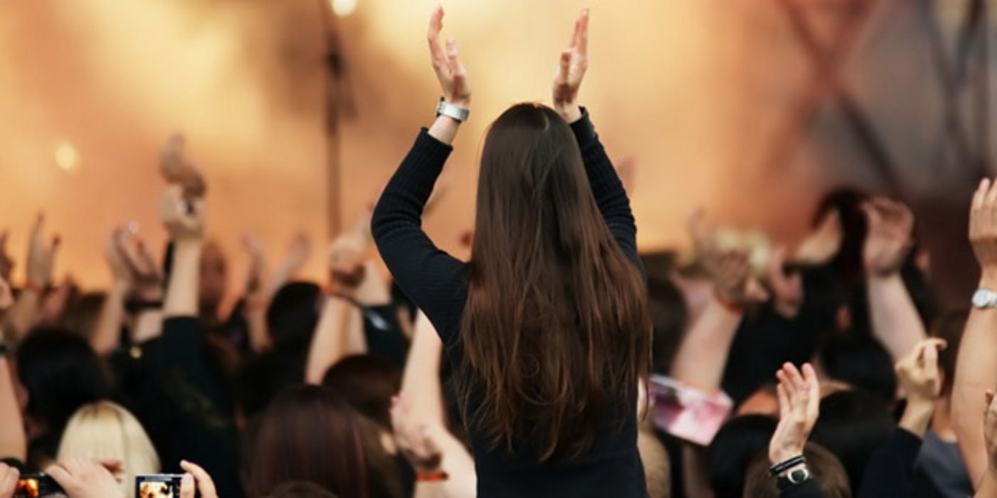 Zuschauer beim Open-Air Konzert