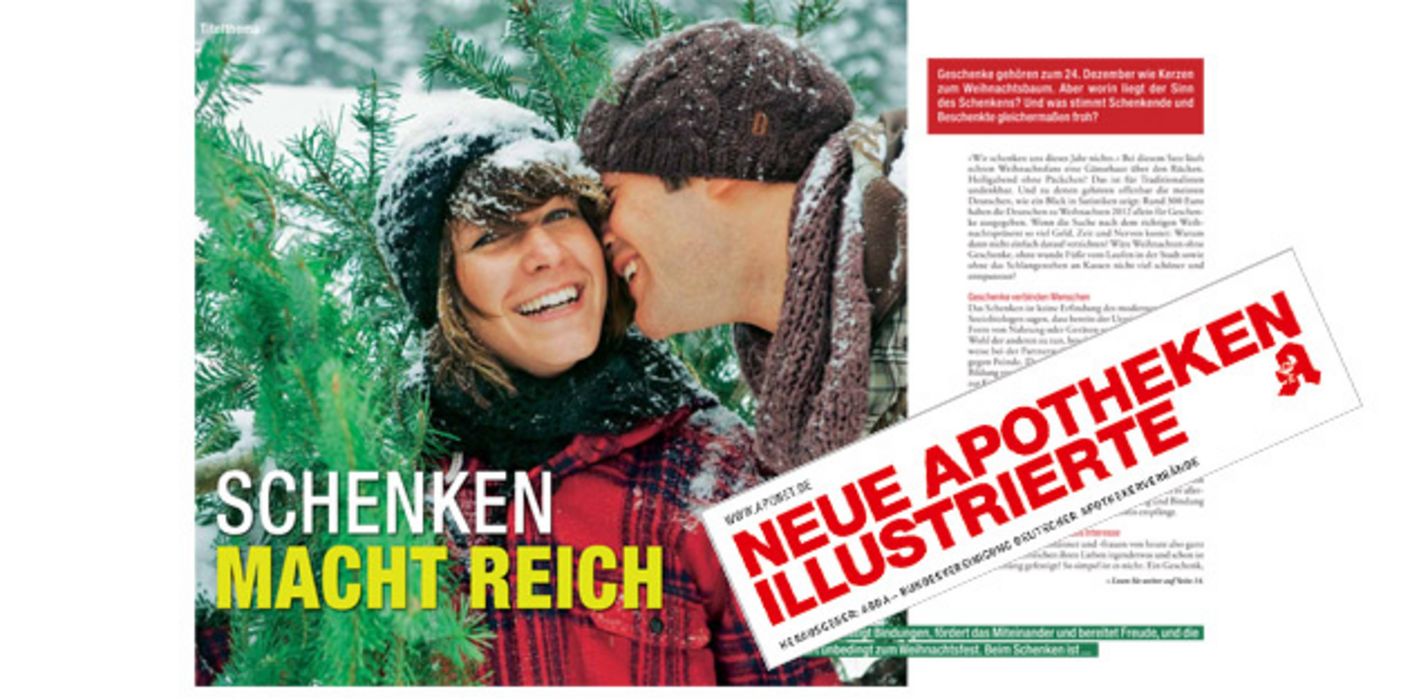 Titelthema dieser Ausgabe: Schenken macht reich.