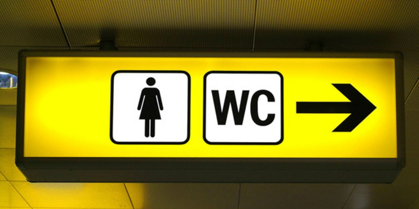 Hinweisschild für eine Damentoilette