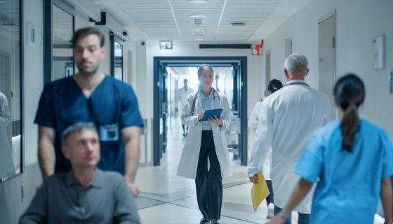 Ärzte und Pfleger auf Station