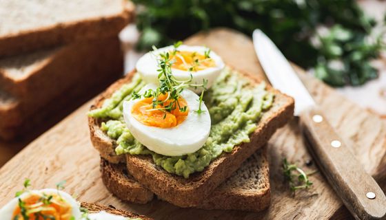 Eier auf Toast.