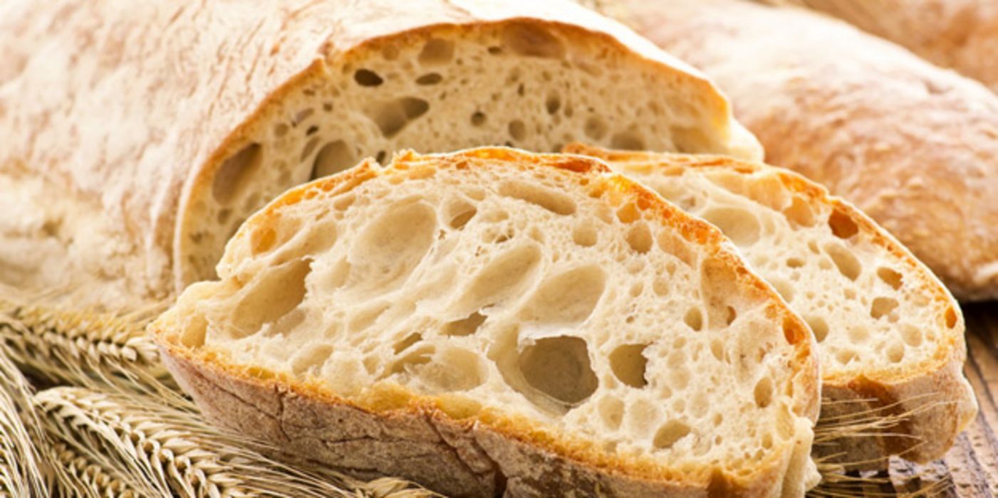 Aufgeschnittenes Ciabatta-Brot