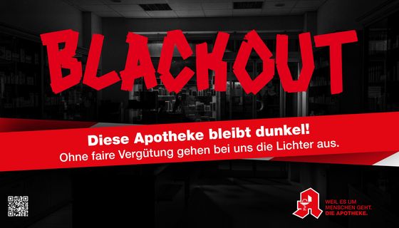 Vor dunklem Hintergrund steht in roter Schrift "Blackout".
